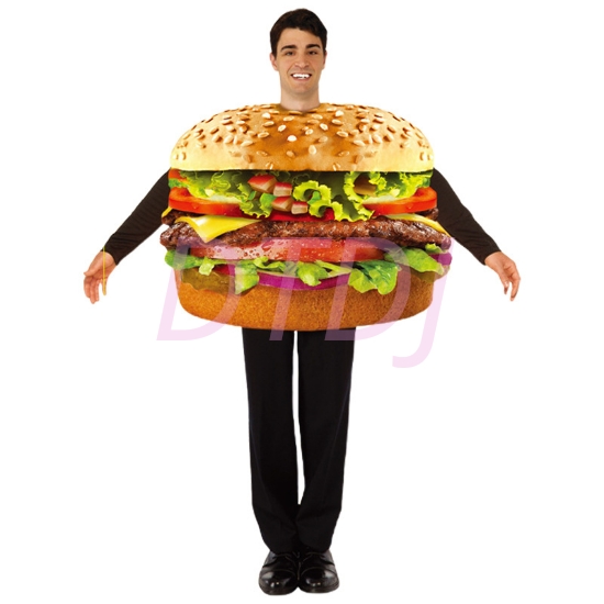Picture of Mens Hamburger Bodysuit  Fancy Costume
