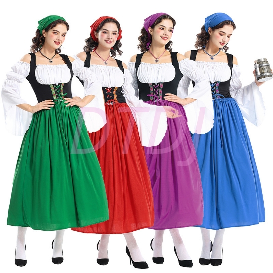Picture of Womens Oktoberfest Beer Maid Costume Festive Dress