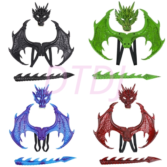 Picture of Kids Dragon Wing Set Costume with Mask and Tail
