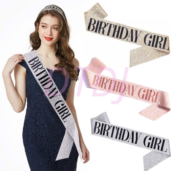 Picture of Girls Birthday Shoulder Strap Crown Headhand Set
