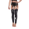 Picture of Women's Printed Leggings - Spider Web Garter Design