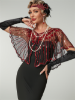 Picture of 1920s Womens Vintage Boutique Beaded Sequin Flapper Cape - Black